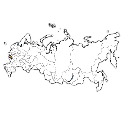 Oblast De Koursk Sur Carte Des Divisions Administratives De La Russie