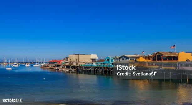 Old Fishermans Wharf In Monterey California A Famous Tourist Attraction Stock Photo - Download Image Now