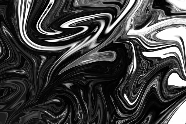 istock Abstract Gray Black and White Marble Ink Pattern Background. Liquify Abstract Pattern With Black, White, Grey Graphics Color Art Form. 1075052712