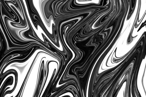 istock Abstract Gray Black and White Marble Ink Pattern Background. Liquify Abstract Pattern With Black, White, Grey Graphics Color Art Form. 1075052730