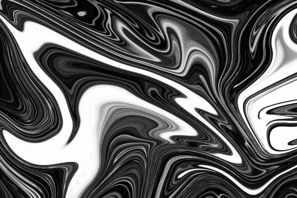 istock Abstract Gray Black and White Marble Ink Pattern Background. Liquify Abstract Pattern With Black, White, Grey Graphics Color Art Form. 1075052760