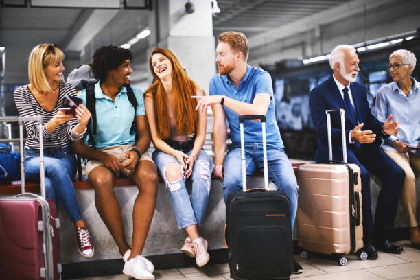 istock Diverse people at the train station. 1075055364