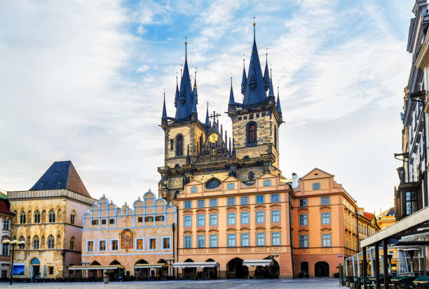 istock Old Town Square in Prague, view with no people 1075066518