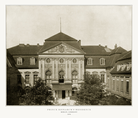 Antique German Photograph: Prince Bismarck’s Residence, Berlin, Germany, 1893. Source: Original edition from my own archives. Copyright has expired on this artwork. Digitally restored.