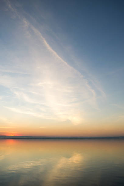 istock Beautiful red sunset over lake 1075072272