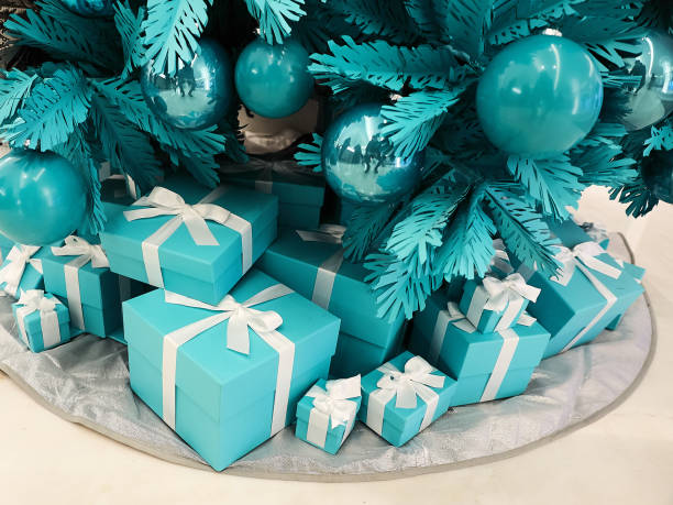 istock Shot of a group of boxes with presents 1075078536