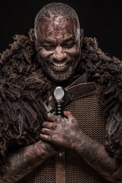 istock Viking inspired black warrior 1075079820