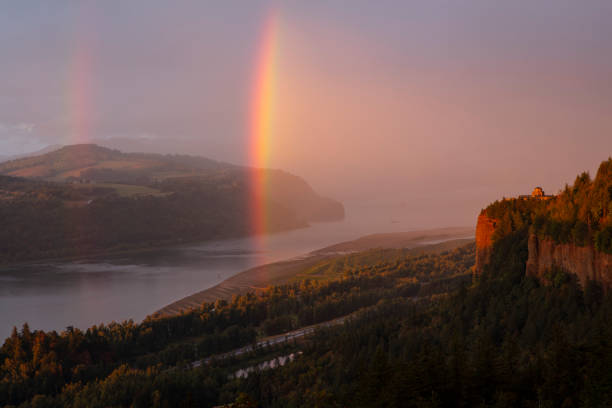 istock Double Rainbow Columbia River Gorge. 1075081560