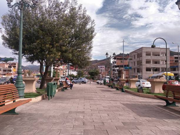 istock pedestrian path in the middle of avenue and tree 1075081948