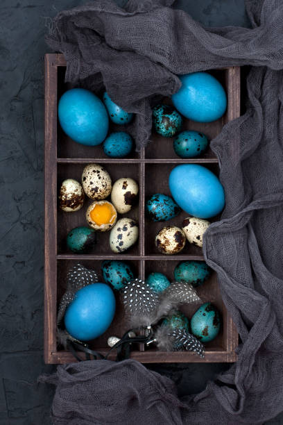 istock Easter still life with colorfull eggs 1075083422