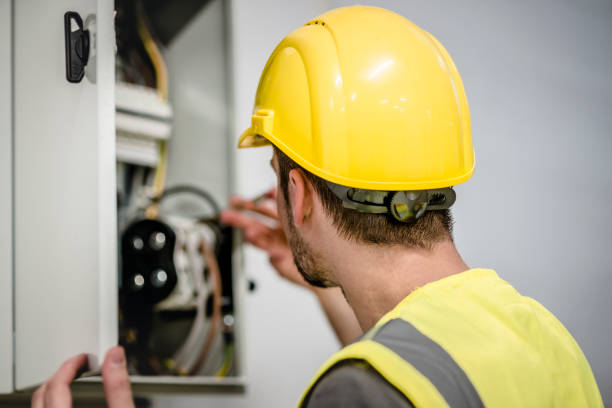 istock Electrician repairing electric panel 1075086138