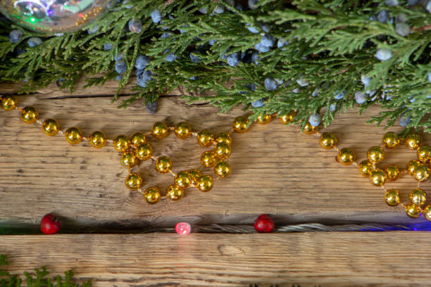 istock New Year's background with gifts, conifer branches. 1075098854