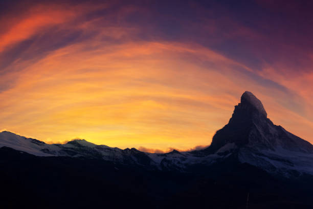 istock Incredible colorful sunset on Matterhorn Cervino peak 1075099910