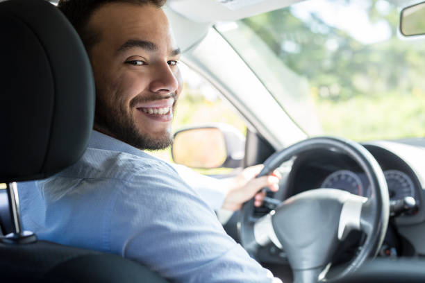 istock Closeup portrait, men on his new car 1075100902