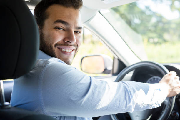 istock Closeup portrait, men on his new car 1075100920