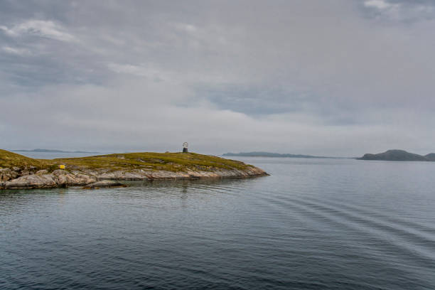 istock Arctic Circle Monument in the Norwegian Sea 1075105796