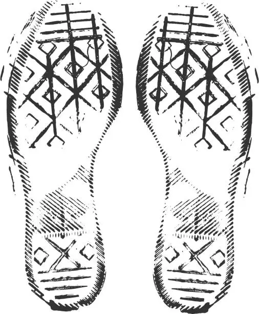 Vector illustration of Footprints