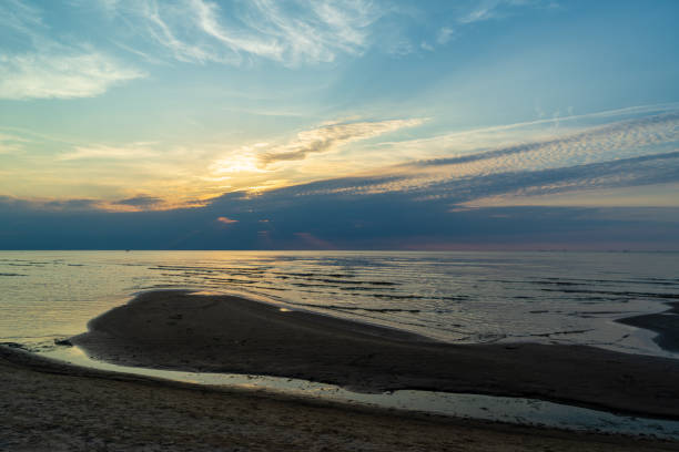 istock calm blue sunset over clear water in baltic sea 1075109210