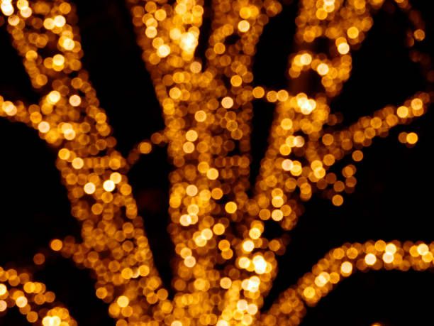 istock Blurred golden Christmas lights 1075114896