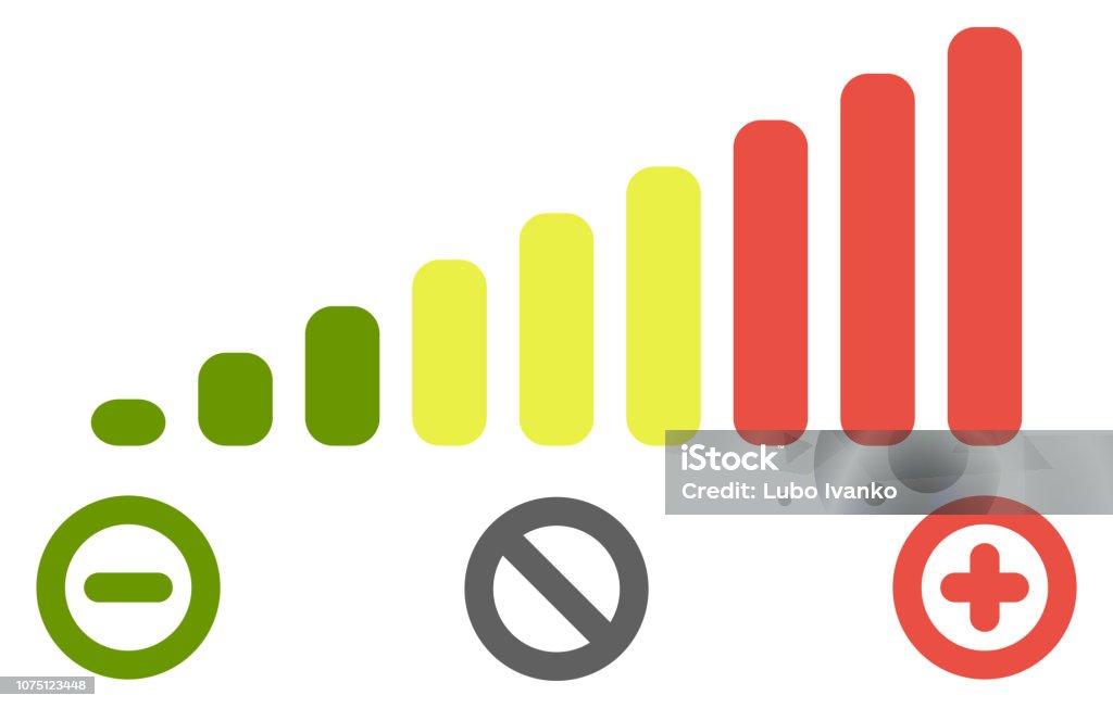 Vector Adjustment Adjust Volume Scale Lower Raise Decrease Mute Bars ...