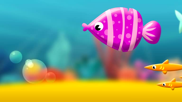 Cartoon Fish Moving Free Animated fish Stock Video Footage