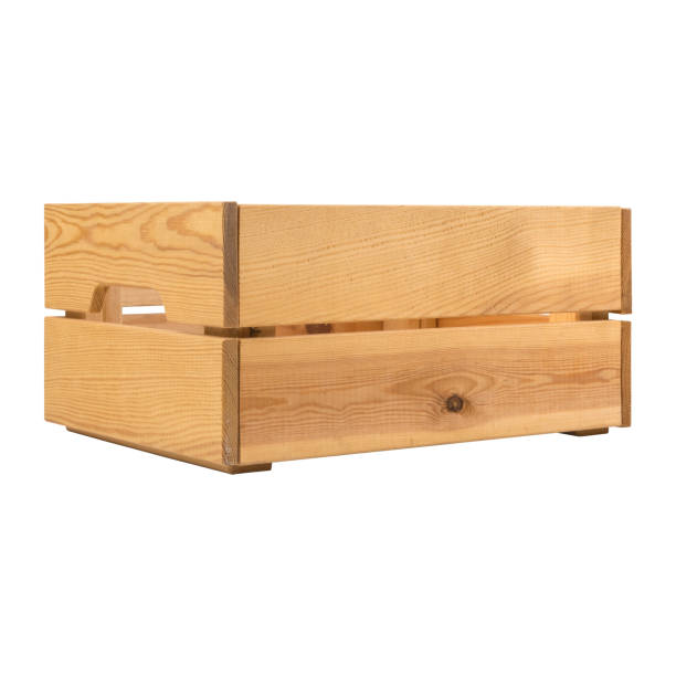 istock Modern wooden box with clipping path 1075152916