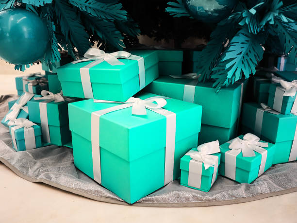 istock Shot of a group of boxes with presents 1075179852