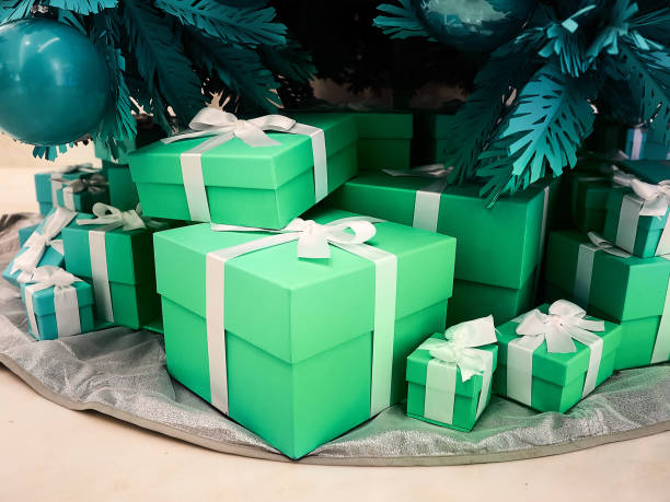 istock Shot of a group of boxes with presents 1075179882