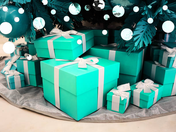 istock Shot of a group of boxes with presents 1075179906