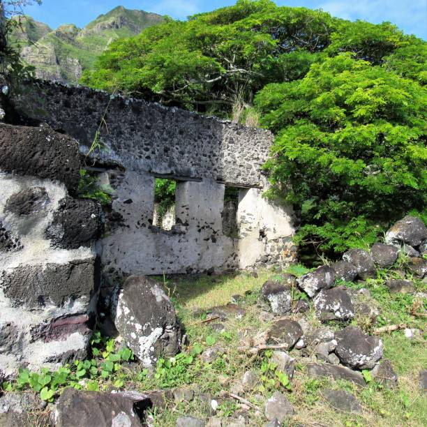 istock Kualoa Sugarcane Mill ruins, Kualoa, Oahu, Hawaii 1075205652
