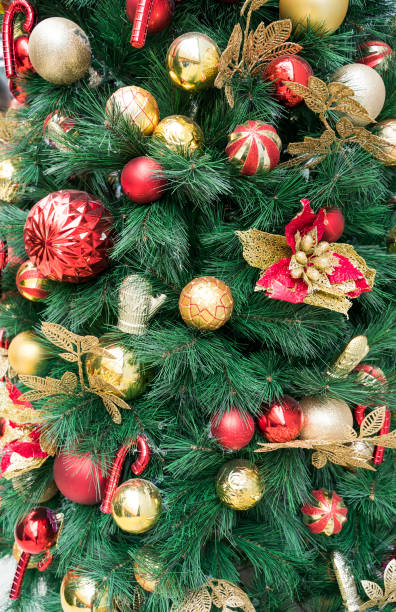 istock Christmas ornaments decorations on fir tree 1075223634