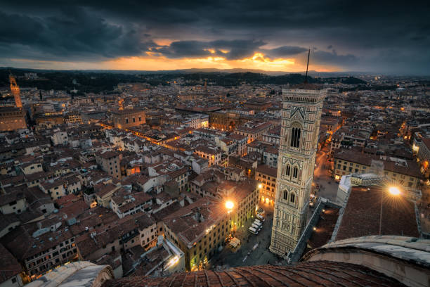istock Florence Cathedral from the top towards night 1075226192