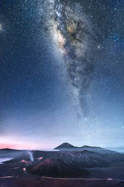 Astrophoto Milky way at Volcano Mt.Bromo East Java,Indonesia