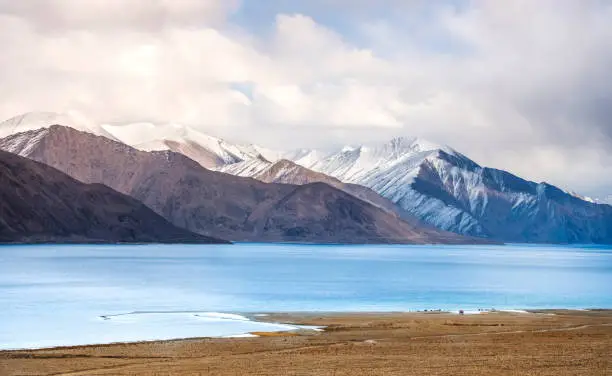 View of Pangong tso lake , Ladakh, Jammu and Kashmir, India