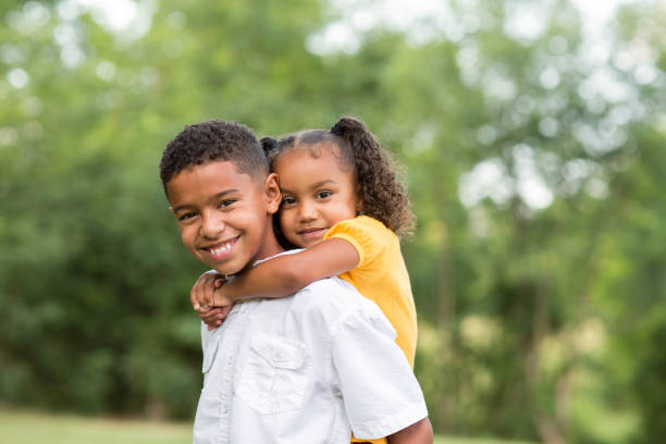 istock Big brother and his little sister. 1075278686