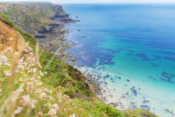 istock Popular Heritage Coast Atlantic ocean, Cornwall, England, United Kingdom 1075289736