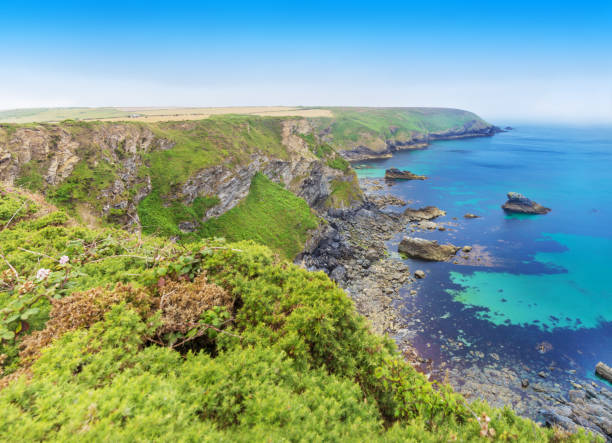 istock Popular Heritage Coast Atlantic ocean, Cornwall, England, United Kingdom 1075289868
