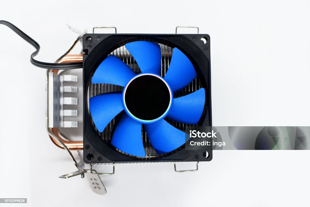 bron Zijn bekend Onderverdelen Computer Fan Processor Cooler Blue Ventilator Stock Photo - Download Image  Now - Black Color, Block Shape, Blue - iStock