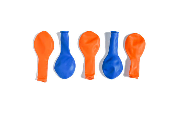 istock Close up top balloons without blown on white background 1075323476