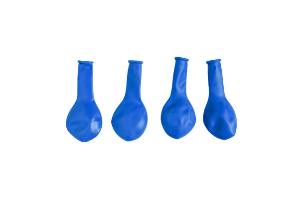istock Close up top balloons without blown on white background 1075323592