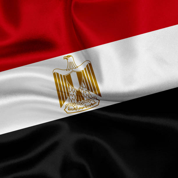 istock Flag of Egypt waving background 1075329854