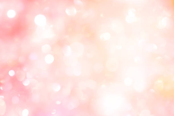 resumen desenfoque de fondo hermoso color rosa con parte luz bokeh de feliz navidad, feliz año nuevo celebrar y el concepto de día de san valentín - femininity fotografías e imágenes de stock