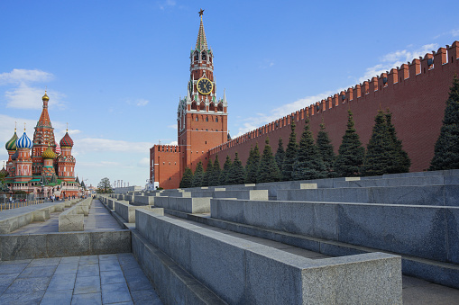 The Kremlin wall at Red square Moscow, Russia