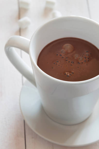 istock White mug of hot chocolate 1075351444
