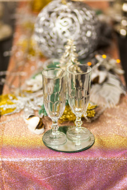 istock Christmas and New Year celebration with champagne. 1075373720