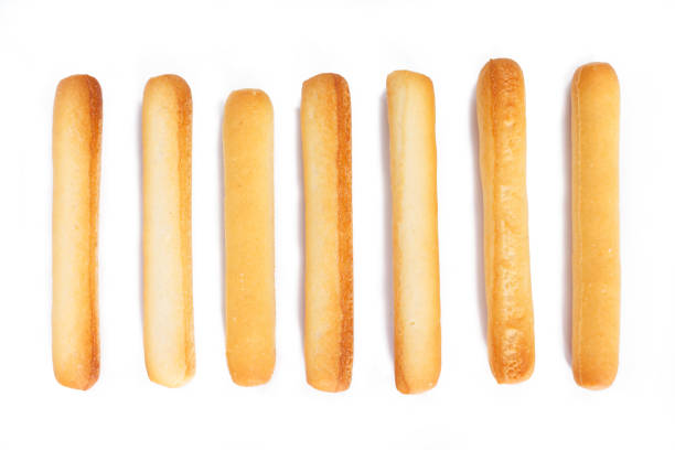 bread sticks on white background. bread sticks on white background. breadstick stock pictures, royalty-free photos & images