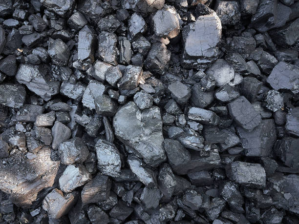 istock Natural black coals for background. Industrial coals 1075383460