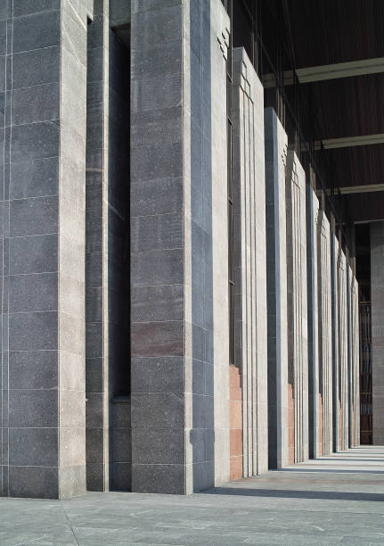 istock Rhythm of arhitectural lines. Modern building fragment. 1075402392