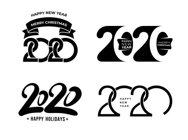 Big Set of 2020 text design pattern. Collection of Happy New Year and happy holidays. Vector illustration. Isolated on white background. Big Set of 2020 text design pattern. Collection of Happy New Year and happy holidays. Vector illustration. Isolated on white background. 2020 stock illustrations