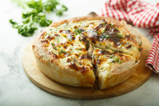 Homemade mushroom pie